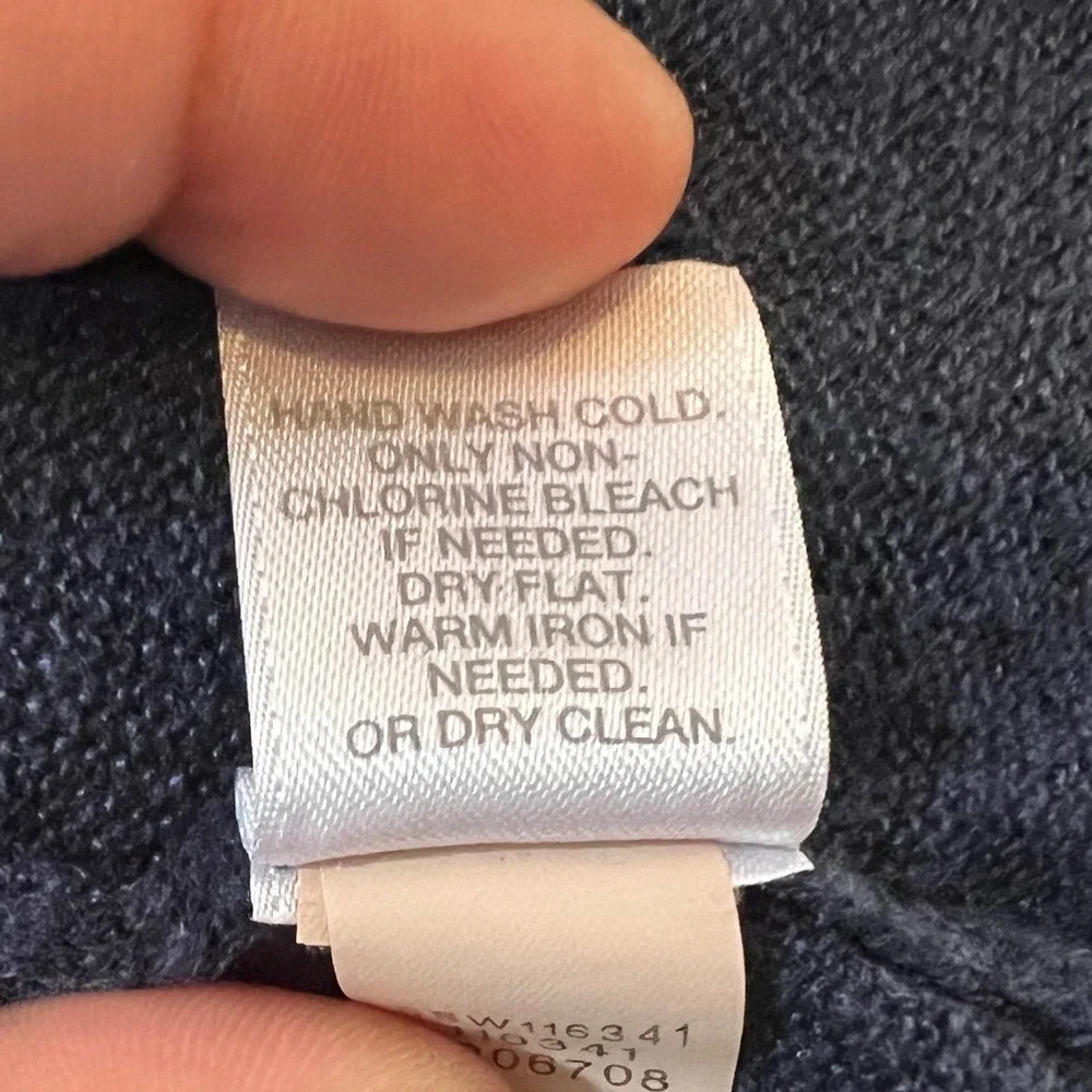 J Jill Pure Jill Women's Small Open Front Long Cardigan Duster Navy Linen Blend - Picture 6 of 9